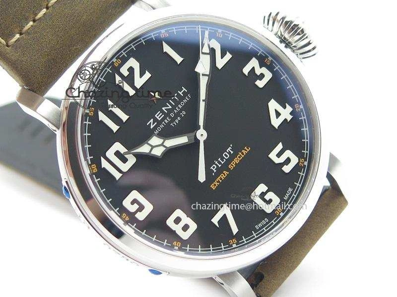 Packable Pilot Type 20 Extra Special SS 45mm ZF 1:1 Best Edition On Asso Strap A2892 V 10038