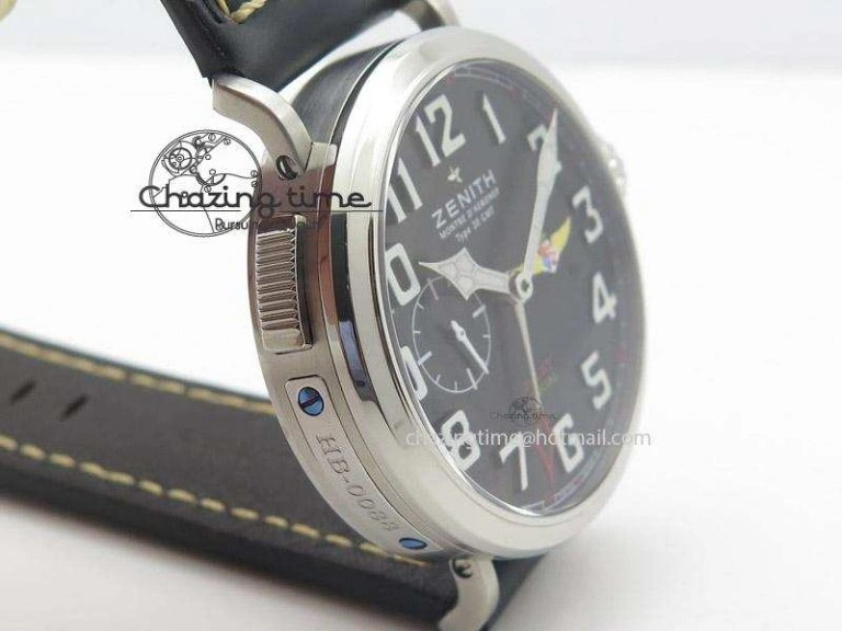 Pilot Type 20 Extra Special SS 47mm Black Dial On black Asso Strap A23J Versatile 10048