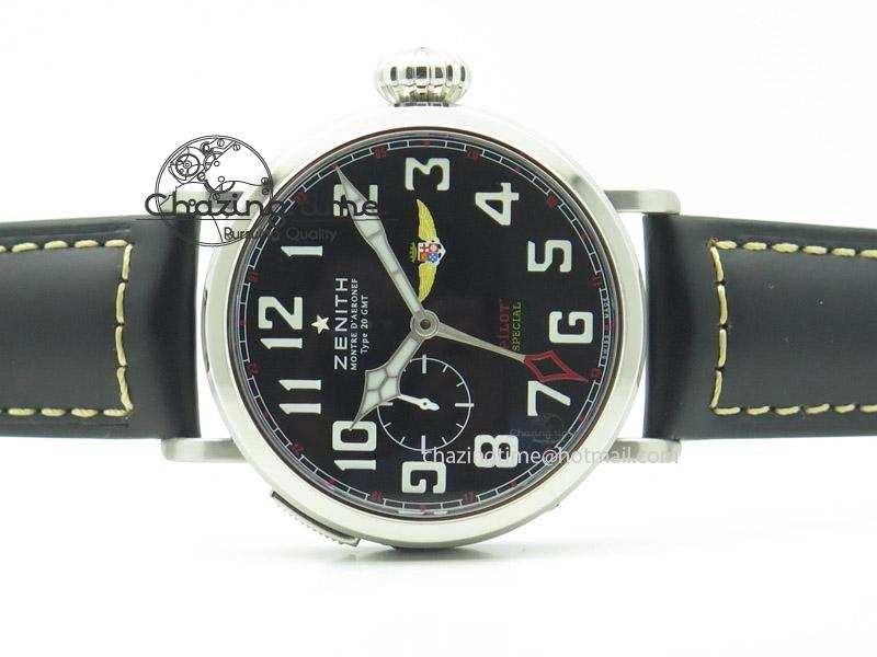 Pilot Type 20 Extra Special SS 47mm Black Dial On black Asso Strap A23J Versatile 10048