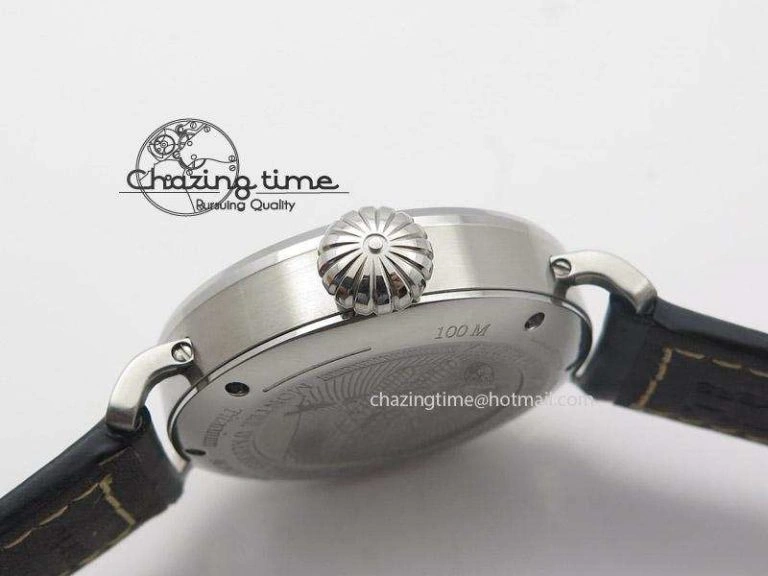 Pilot Type 20 Extra Special SS 47mm Black Dial on black Asso Strap A23J SoftTouch 10044