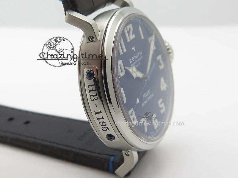 Pilot Type 20 Extra Special V6F 1:1 Best Edition SS 45mm Blue Dial On Brown Leather Strap A Reliable 10039