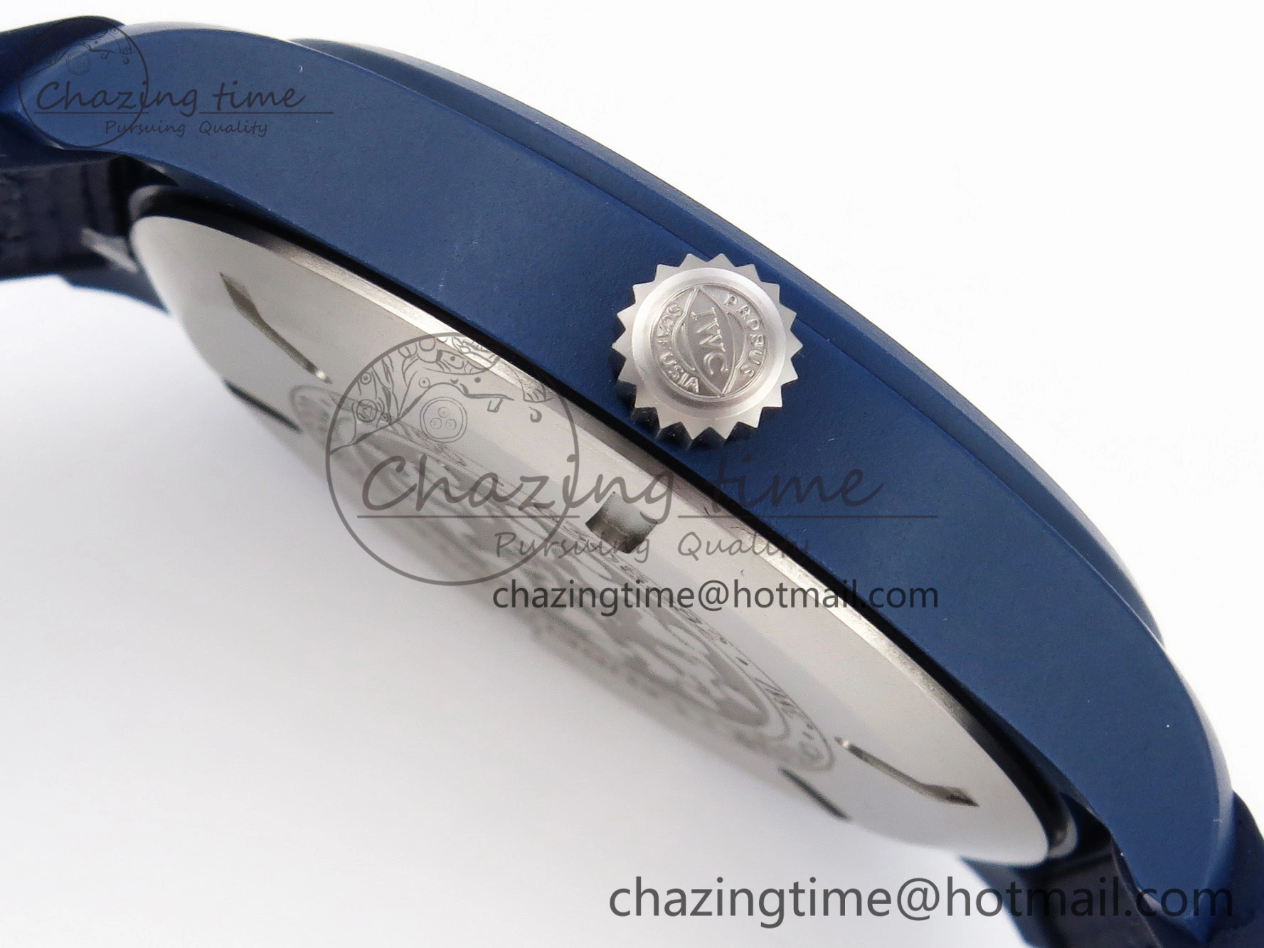 FastDry Pilot’s Watch Laureus Blue Ceramic IW328101 ZF 1:1 Best Edition on Blue Nylon Strap A 7027