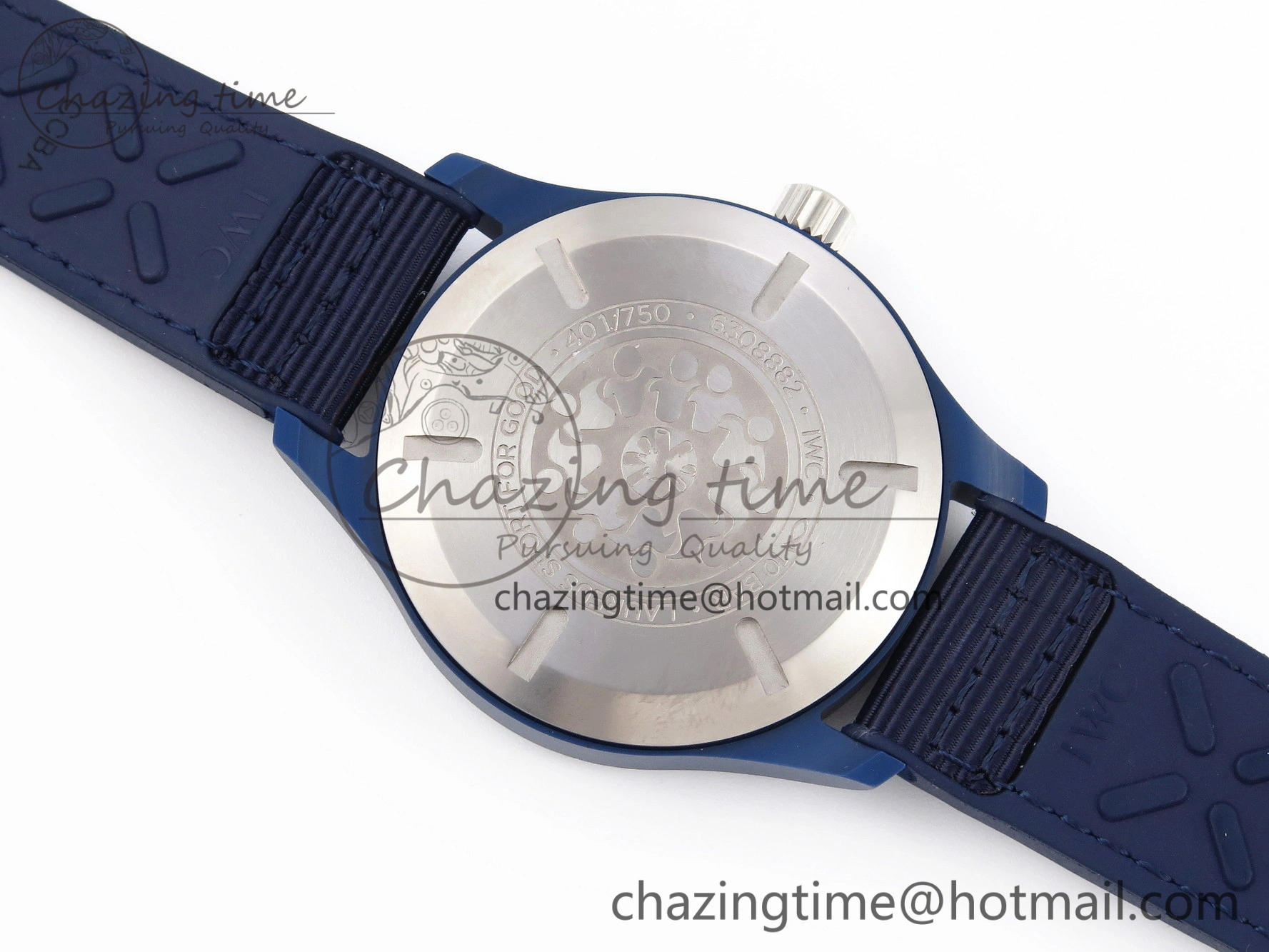 FastDry Pilot’s Watch Laureus Blue Ceramic IW328101 ZF 1:1 Best Edition on Blue Nylon Strap A 7027