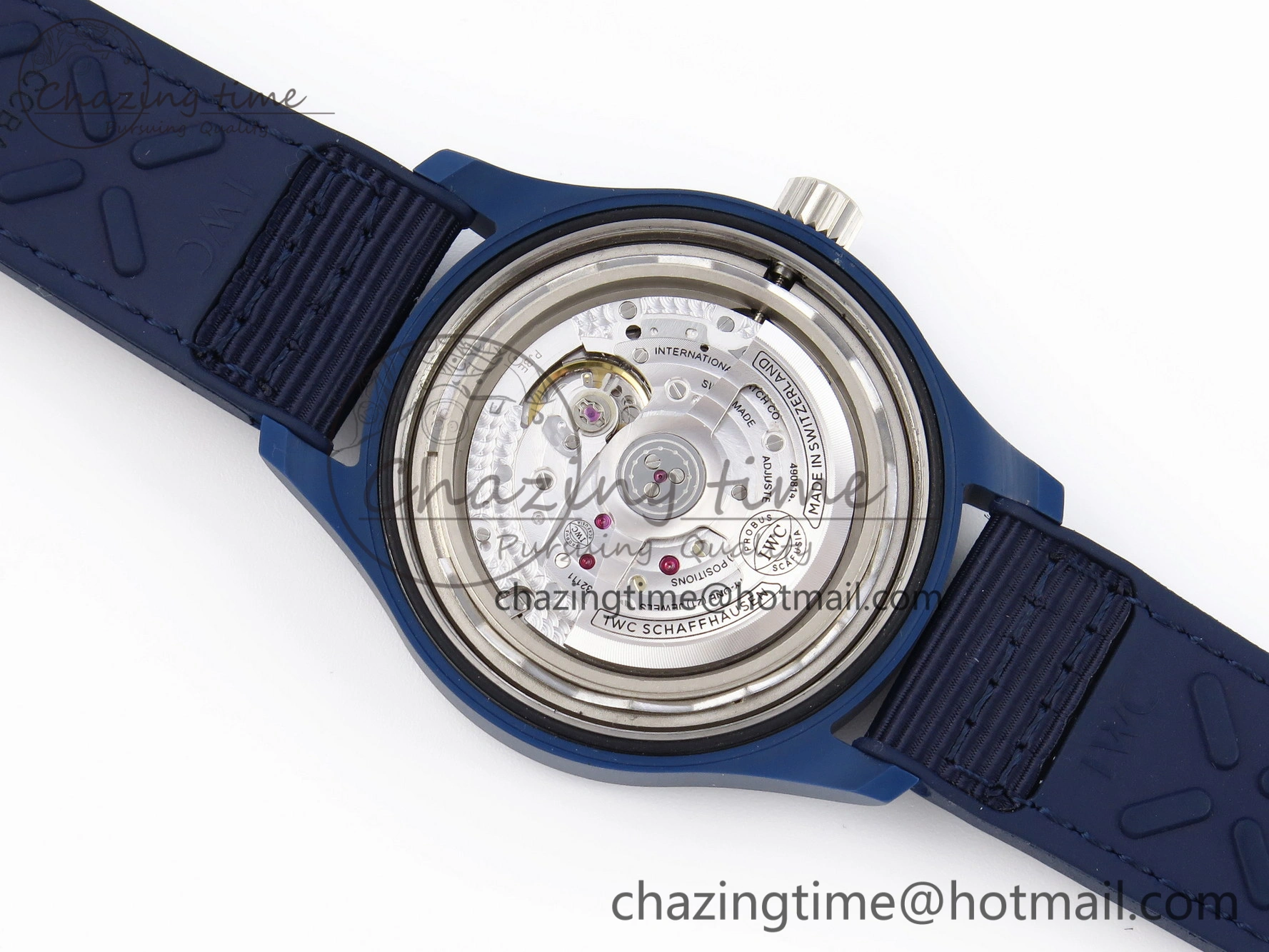FastDry Pilot’s Watch Laureus Blue Ceramic IW328101 ZF 1:1 Best Edition on Blue Nylon Strap A 7027