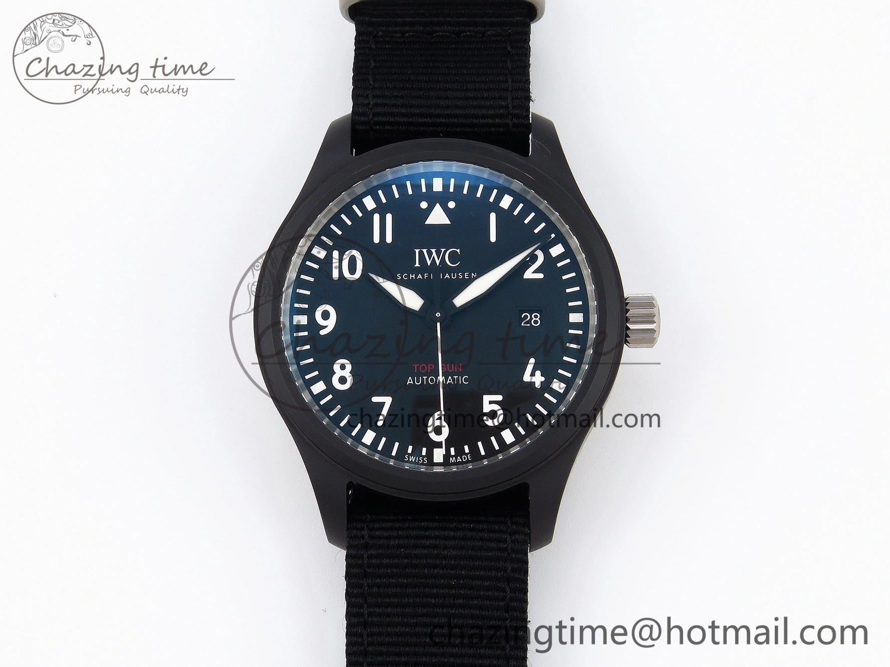 Pilot’s Watch Top Gun Black Ceramic IW326901 ZF 1:1 Best Edition on Black Nylon Strap A Versatile 7026