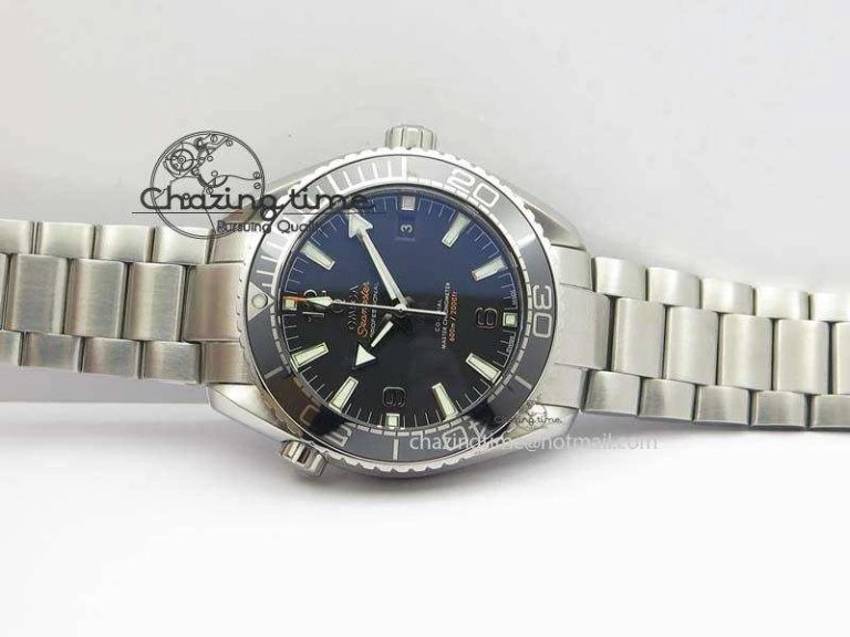 Planet Ocean 2016 43.5mm SS Black Bezel BP 1:1 Best Edition Black Dial On SS Bracelet A GoodFit 8195