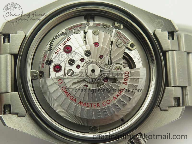 Planet Ocean 2016 43.5mm SS Black Orange Bezel OM 1:1 Best Edition Black Dial on SS Bracelet A8900 V BestValue 8027