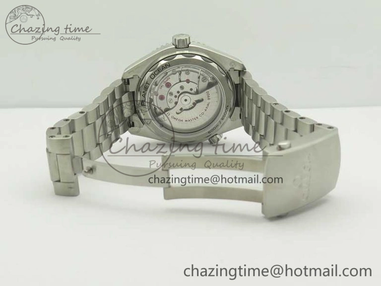 Planet Ocean 2016 43.5mm SS Blue Bezel OM 1:1 Best Edition Blue Dial on SS Bracelet A8900 V FreshLook 8029