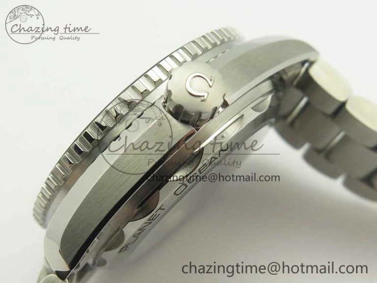 Planet Ocean 2016 43.5mm SS Blue Bezel OM 1:1 Best Edition Blue Dial on SS Bracelet A8900 V FreshLook 8029