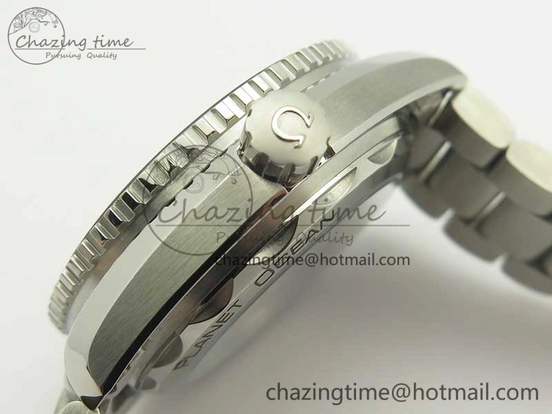 Planet Ocean 2016 43.5mm SS Blue Bezel OM 1:1 Best Edition Blue Dial on SS Bracelet A8900 V FreshLook 8029