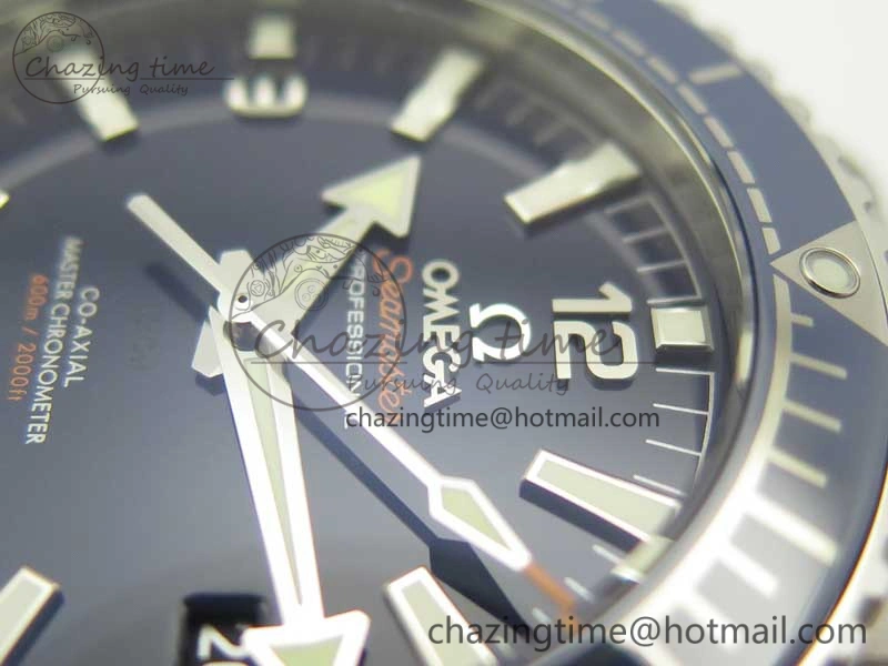 Planet Ocean 2016 43.5mm SS Blue Bezel OM 1:1 Best Edition Blue Dial on SS Bracelet A8900 V FreshLook 8029