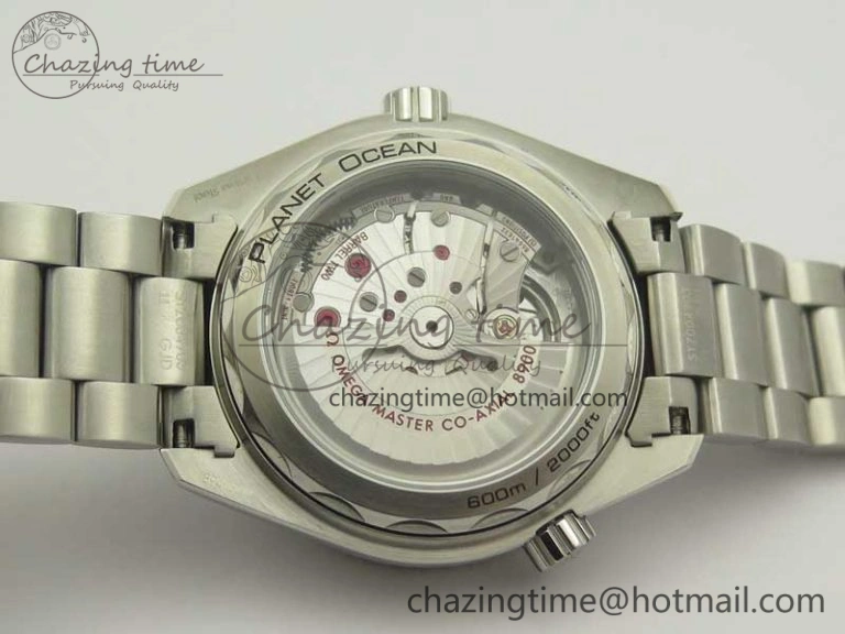 Planet Ocean 2016 43.5mm SS Blue Bezel OM 1:1 Best Edition Blue Dial on SS Bracelet A8900 V FreshLook 8029