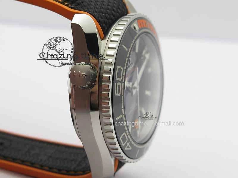 BestValue Planet Ocean 2016 43.5mm SS OM 1:1 Best Edition Black Dial On Black Nylon Strap A 8167