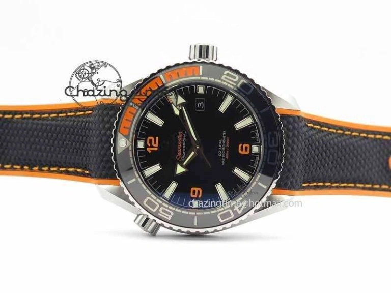 BestValue Planet Ocean 2016 43.5mm SS OM 1:1 Best Edition Black Dial On Black Nylon Strap A 8167