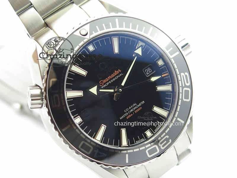 Unisex Planet Ocean 2016 43.5mm SS OM 1:1 Best Edition Black Dial On SS Bracelet A 8162