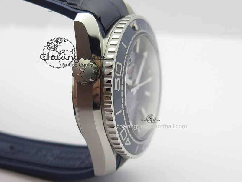 Planet Ocean 2016 43.5mm SS OM 1:1 Best Edition Blue Dial On Blue Leather Strap A EasyCare 8165