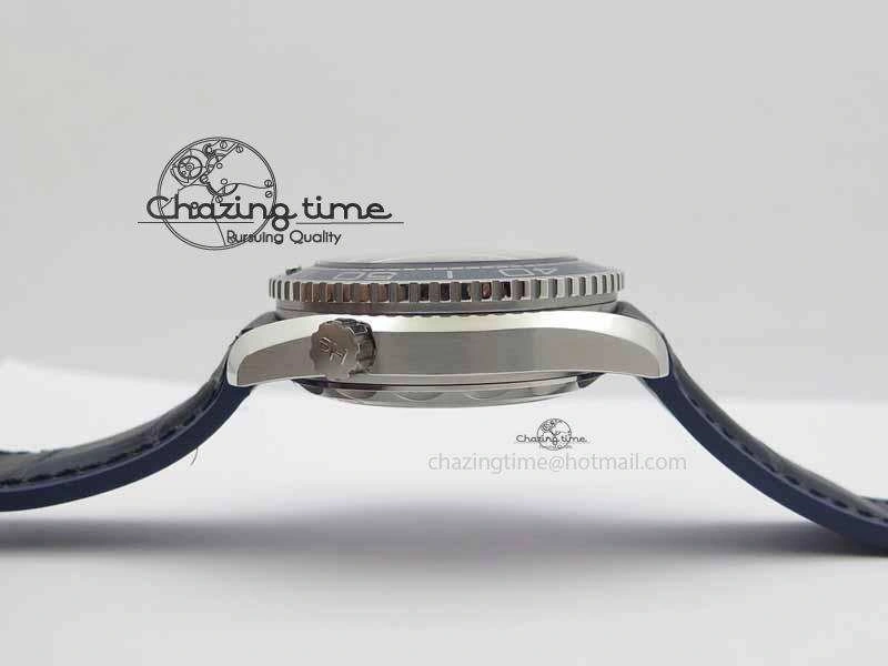 Planet Ocean 2016 43.5mm SS OM 1:1 Best Edition Blue Dial On Blue Leather Strap A EasyCare 8165