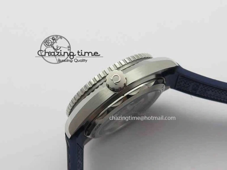 Planet Ocean 2016 43.5mm SS OM 1:1 Best Edition Blue Dial On Blue Leather Strap A EasyCare 8165