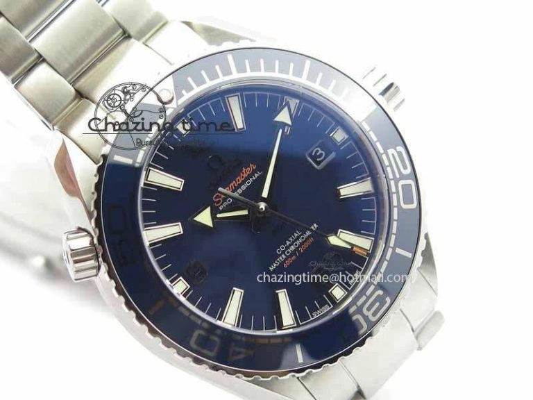 WeatherProof Planet Ocean 2016 43.5mm SS OM 1:1 Best Edition Blue Dial On SS Bracelet A 8174