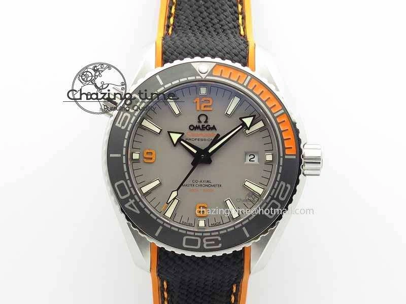 MoistureWicking Planet Ocean 2016 43.5mm SS OM 1:1 Best Edition Gray Dial On Black Nylon Strap A 8168