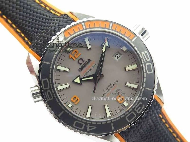 MoistureWicking Planet Ocean 2016 43.5mm SS OM 1:1 Best Edition Gray Dial On Black Nylon Strap A 8168