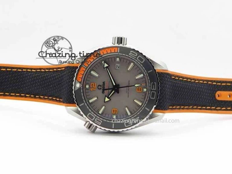 MoistureWicking Planet Ocean 2016 43.5mm SS OM 1:1 Best Edition Gray Dial On Black Nylon Strap A 8168