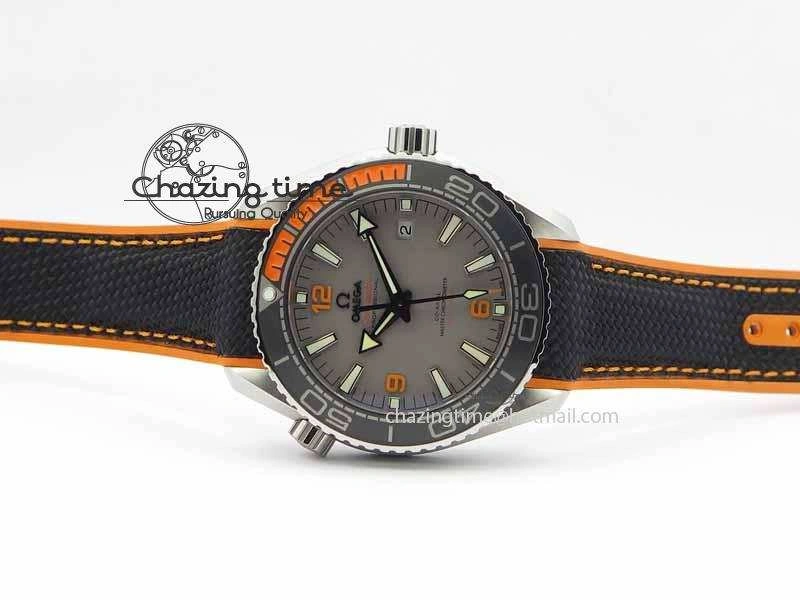 MoistureWicking Planet Ocean 2016 43.5mm SS OM 1:1 Best Edition Gray Dial On Black Nylon Strap A 8168