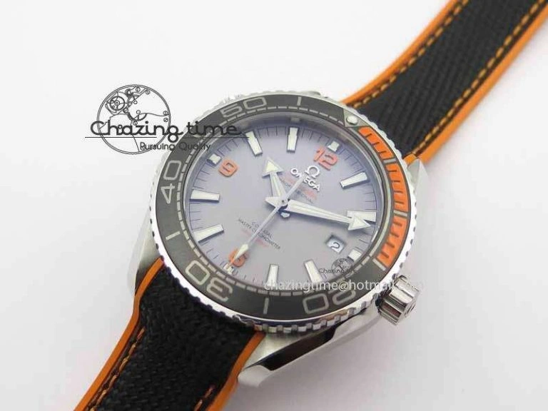 MoistureWicking Planet Ocean 2016 43.5mm SS OM 1:1 Best Edition Gray Dial On Black Nylon Strap A 8168