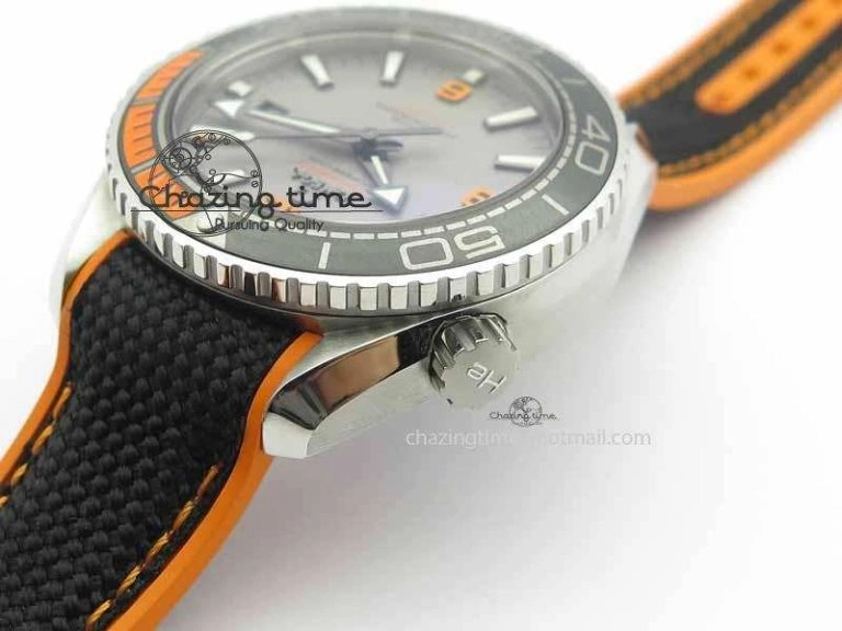 MoistureWicking Planet Ocean 2016 43.5mm SS OM 1:1 Best Edition Gray Dial On Black Nylon Strap A 8168