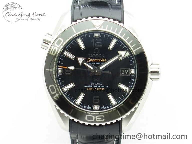 UrbanChic Planet Ocean 39.5mm Black Ceramic Bezel SS VSF 1:1 Best Edition Black Dial on Black Gummy Strap A 7889