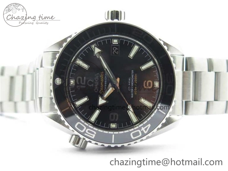 Planet Ocean 39.5mm Black Ceramic Bezel SS VSF 1:1 Best Edition Black Dial on SS Bracelet A EasyCare 7890