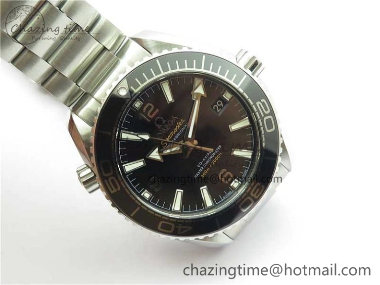 Planet Ocean 39.5mm Black Ceramic Bezel SS VSF 1:1 Best Edition Black Dial on SS Bracelet A EasyCare 7890