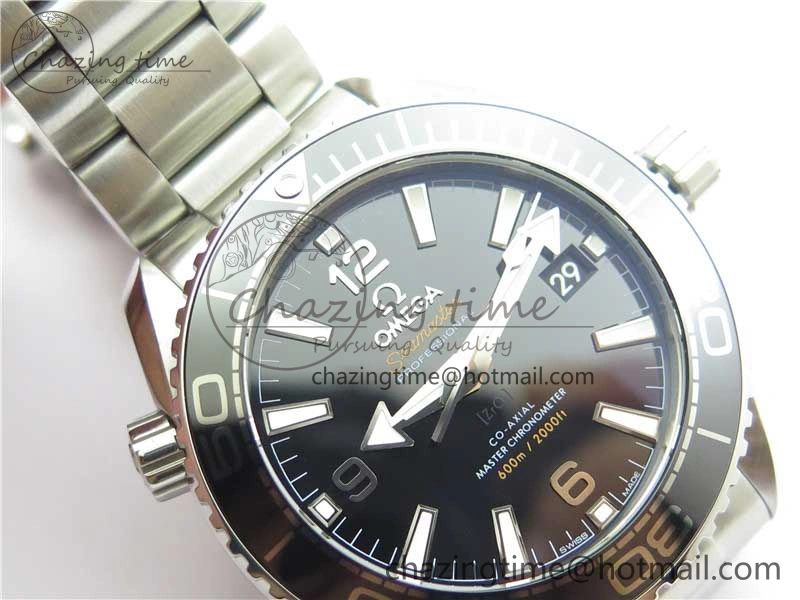 Planet Ocean 39.5mm Black Ceramic Bezel SS VSF 1:1 Best Edition Black Dial on SS Bracelet A EasyCare 7890