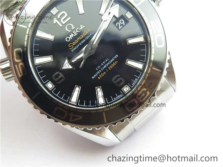 Planet Ocean 39.5mm Black Ceramic Bezel SS VSF 1:1 Best Edition Black Dial on SS Bracelet A EasyCare 7890