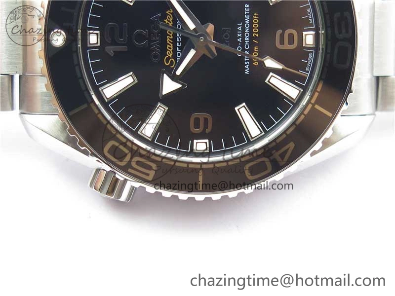 Planet Ocean 39.5mm Black Ceramic Bezel SS VSF 1:1 Best Edition Black Dial on SS Bracelet A EasyCare 7890