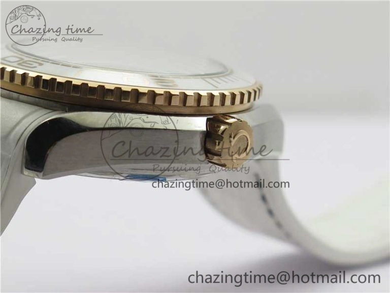 OnTrend Planet Ocean 39.5mm SS RG VSF 1:1 Best Edition White Dial on White Leather Strap A 7895