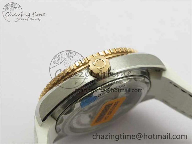 OnTrend Planet Ocean 39.5mm SS RG VSF 1:1 Best Edition White Dial on White Leather Strap A 7895