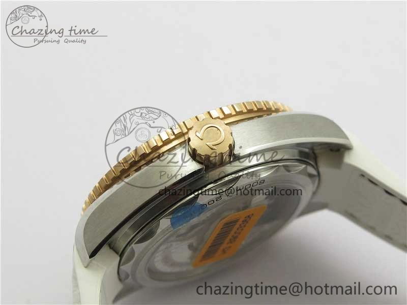 OnTrend Planet Ocean 39.5mm SS RG VSF 1:1 Best Edition White Dial on White Leather Strap A 7895
