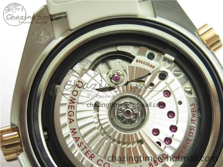 OnTrend Planet Ocean 39.5mm SS RG VSF 1:1 Best Edition White Dial on White Leather Strap A 7895