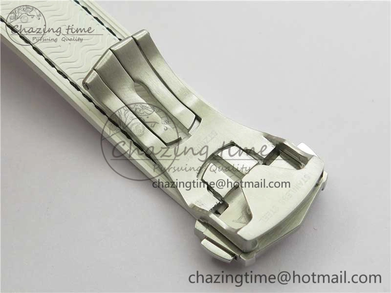 OnTrend Planet Ocean 39.5mm SS RG VSF 1:1 Best Edition White Dial on White Leather Strap A 7895