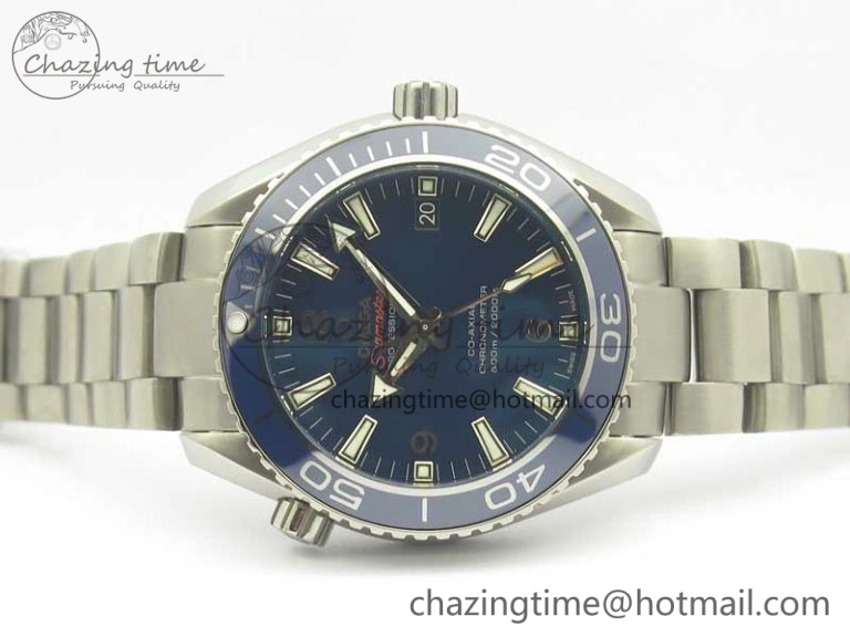 Planet Ocean 42mm Titanium BP Maker 1:1 Best Edition Blue Dial on Ti Bracelet A FreshLook 8015