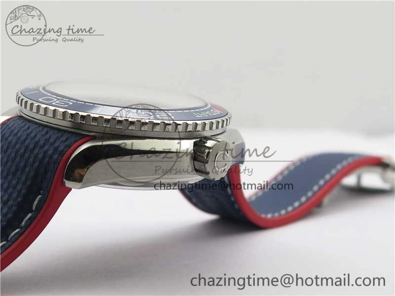 Planet Ocean 43.5mm America’s Cup VSF Best Edition White Dial On Blue Gummy Strap A Supportive 7900