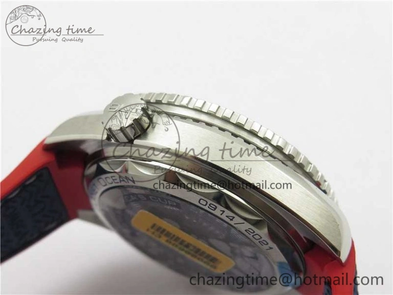 Planet Ocean 43.5mm America’s Cup VSF Best Edition White Dial On Blue Gummy Strap A Supportive 7900