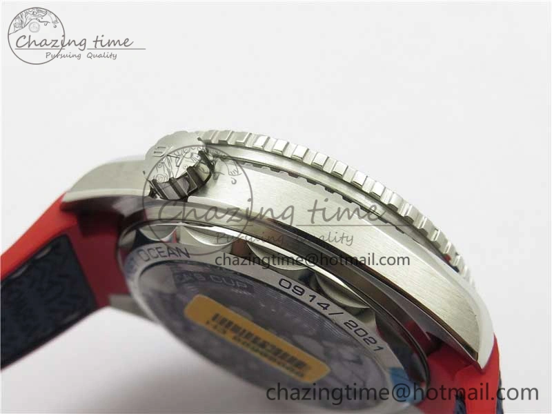 Planet Ocean 43.5mm America’s Cup VSF Best Edition White Dial On Blue Gummy Strap A Supportive 7900