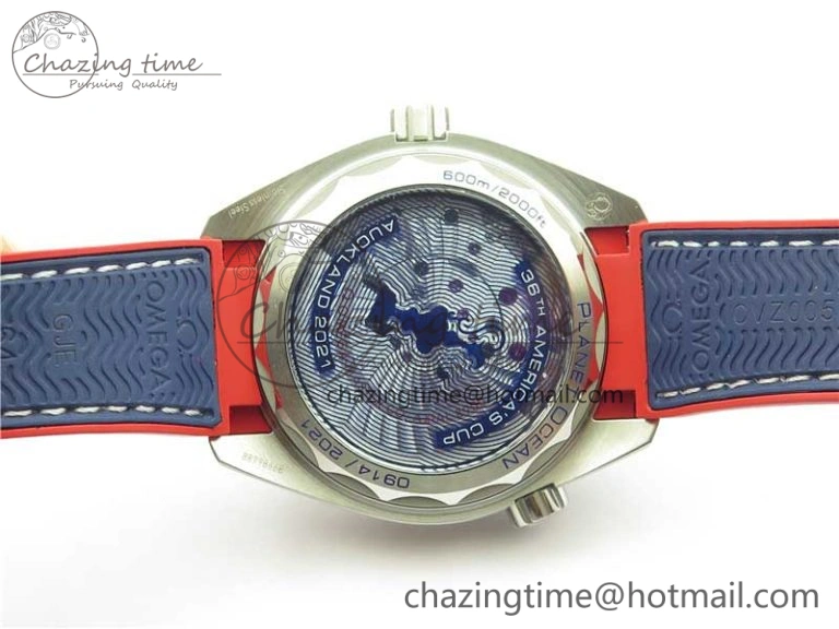 Planet Ocean 43.5mm America’s Cup VSF Best Edition White Dial On Blue Gummy Strap A Supportive 7900