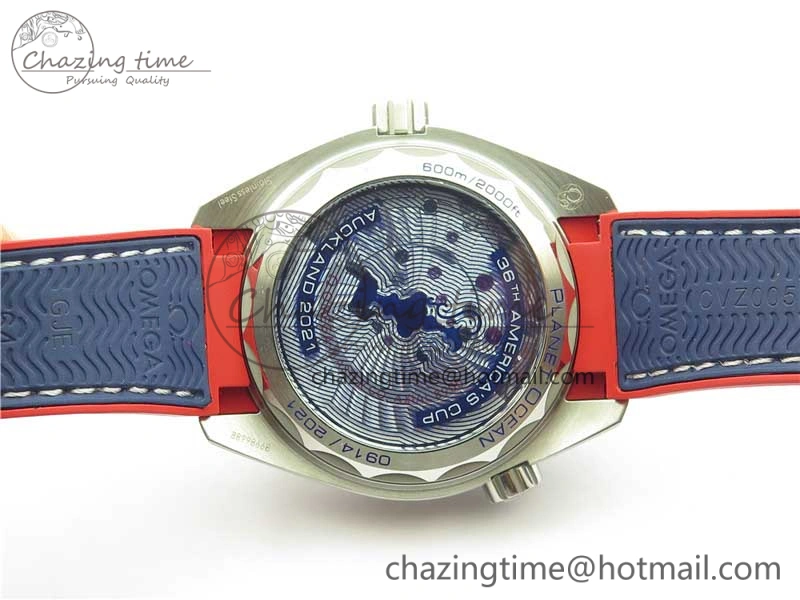 Planet Ocean 43.5mm America’s Cup VSF Best Edition White Dial On Blue Gummy Strap A Supportive 7900