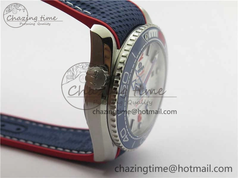Planet Ocean 43.5mm America’s Cup VSF Best Edition White Dial On Blue Gummy Strap A Supportive 7900