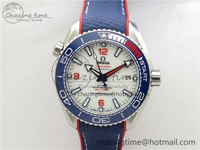 Planet Ocean 43.5mm America’s Cup VSF Best Edition White Dial On Blue Gummy Strap A Supportive 7900