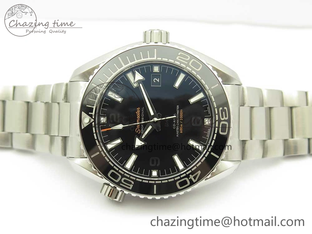 Affordable Planet Ocean 43.5mm SS VSF 1:1 Best Edition Black Ceramic Bezel and Dial on SS Bracelet A8900 Super Clone 7973