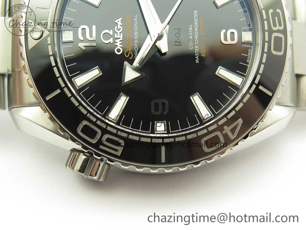 Affordable Planet Ocean 43.5mm SS VSF 1:1 Best Edition Black Ceramic Bezel and Dial on SS Bracelet A8900 Super Clone 7973